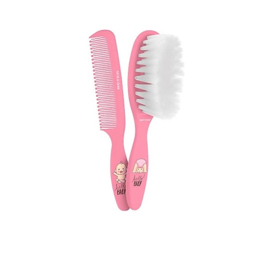 [216279] Set spazzola e pettine Beter Baby rosa