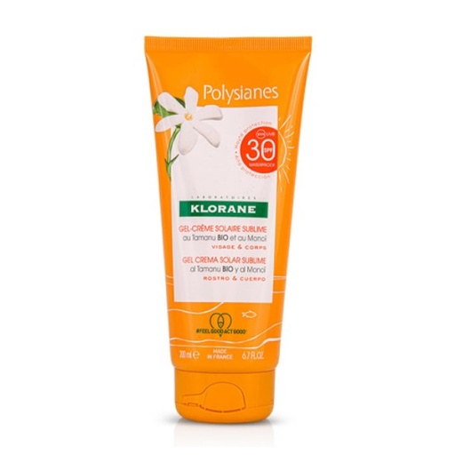 [218100] Klorane Polysianes Sublime sončni kremni gel SPF30 200 ml