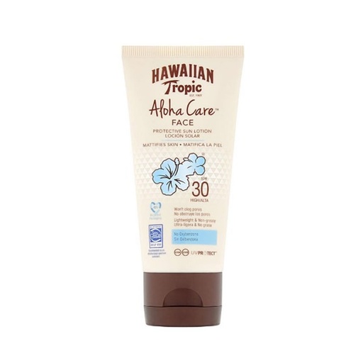 [218656] Hawaiian Tropic Aloha Care pleťové mléko na opalování Spf30 90 ml