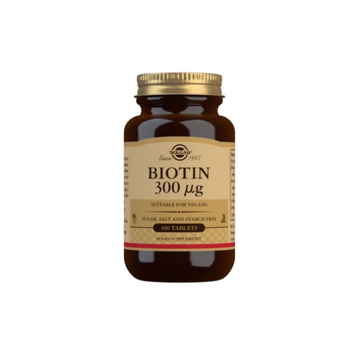 [219845] Solgar Biotin 300 mcg tablety - balení po 100 ks