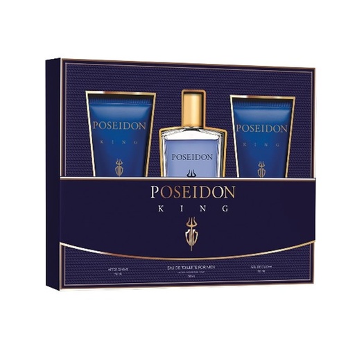 [252589] Aire De Sevilla Poseidon King Men toaletní voda s rozprašovačem 150 ml Krabice 3 produktů