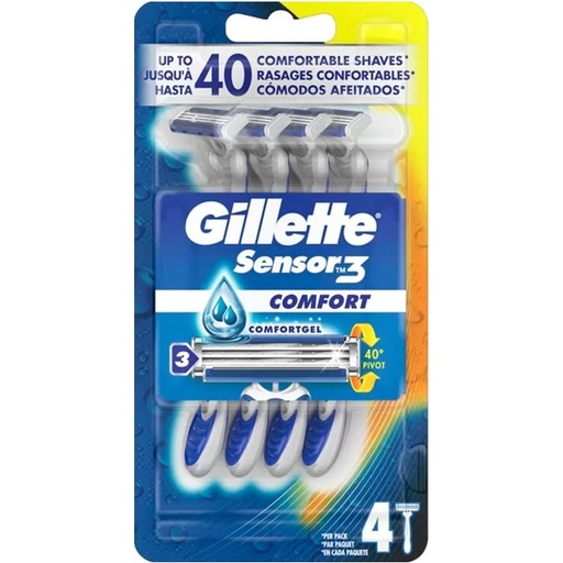 [252899] Gillette Sensor3 Comfortgel x4