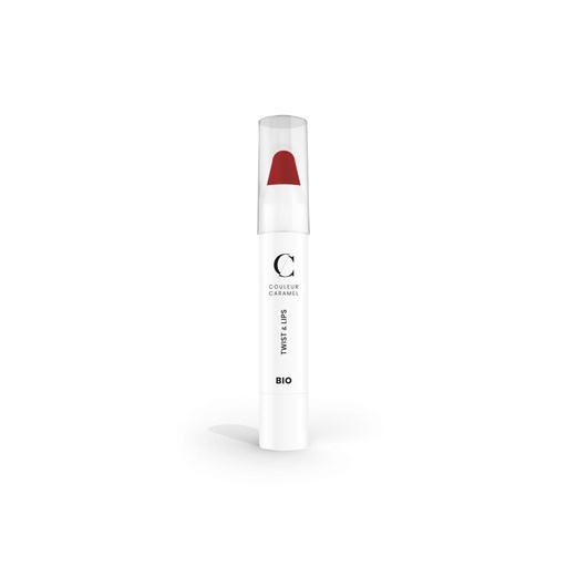 [264074] Couleur Caramel Twist y Lips Barra De Labios 407 Glossy Red 1un