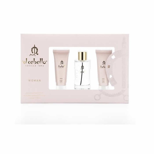[279043] El Caballo Woman Toaletní voda s rozprašovačem 100ml Krabice 3 produkty