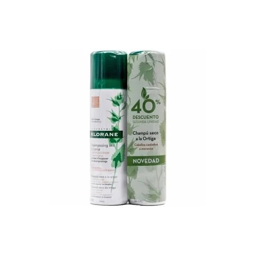 [280320] Klorane suhi šampon za mastne lase Nettle 2x150 ml