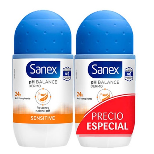 [284432] Sanex Ph Balance Dermo Sensitive deodorant Roll On Duplo 2x50 ml