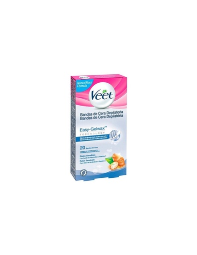 [295022] Veet Bandas De Cera Depilatorias Corporales Pure Piel Sensible 20