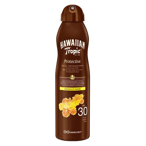 [302189] Hawaiian Tropic kokosriekstu un mango Aceite Spf30 180ml aerosols