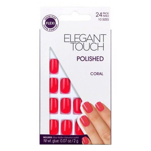 [309407] Unhas elegantes da cor do núcleo do toque com cola Squoval Midnight Black 24 U