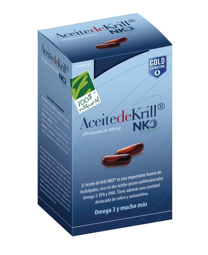 [232510] 100%natura Krils Aceite Nko 120 Cap 500 Mg