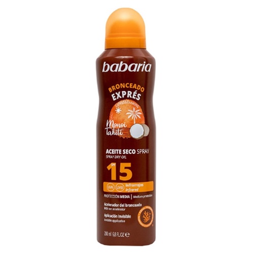 [326442] Babaria Monoi Tahiti Dry Oil Spf15 Spray Spray 200ml