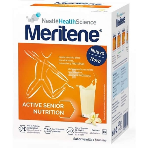 [82498] Meritene Batidos Sabor Vainilla 15 Sobres