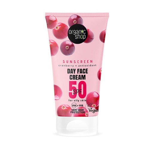 [340179] Bio Shop Cranberry Pleťový krém De Dia Spf50 50ml