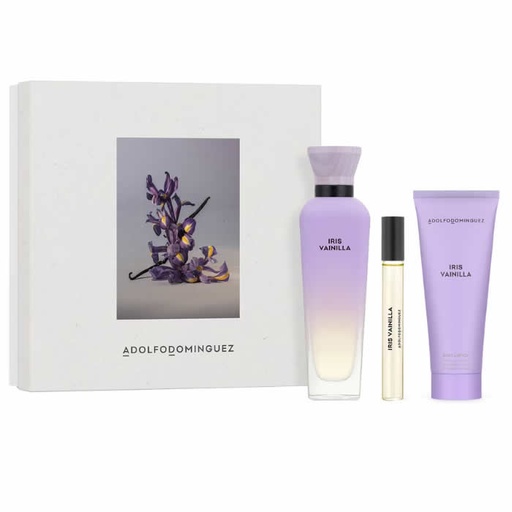 [348214] Adolfo Dominguez Iris Vainilla Woda perfumowana w sprayu 120ml Pudełko 3 produkty