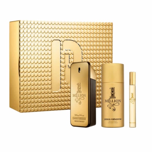 [356670] Paco Rabanne 1 Million Eau De Toilette Spray 100ml Кутия 3 продукта