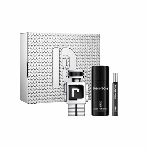 [356672] Paco Rabanne Phantom Eau De Toilette Spray 100ml Confezione da 3 Prodotti