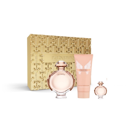 [344373] Paco Rabanne Olympea Eau De Parfum Spray 80ml Confezione da 3 Prodotti Natale 2023