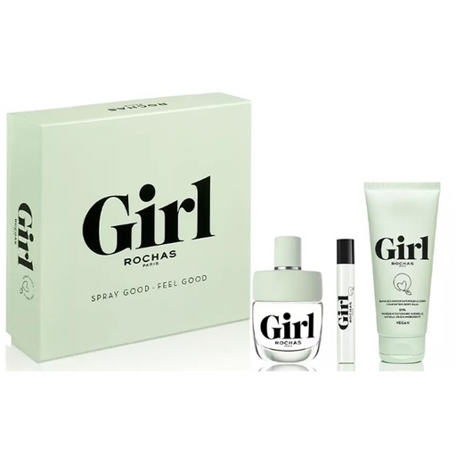 [282138] Rochas Girl Eau De Toilette Spray 100ml Caja 3 Productos