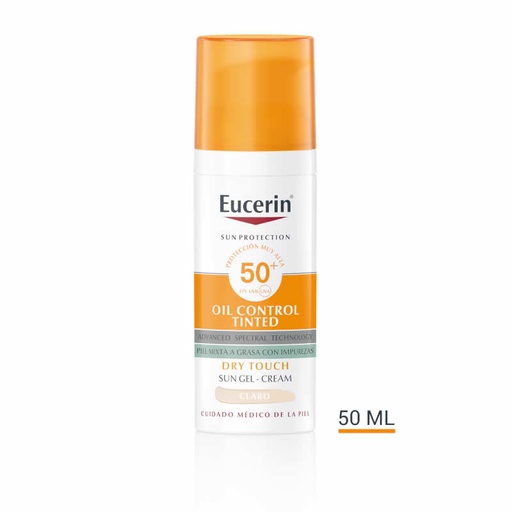 [357052] Eucerin Oil Control Dry Touch Gel Crema SPF50+ Tinted Light 50ml