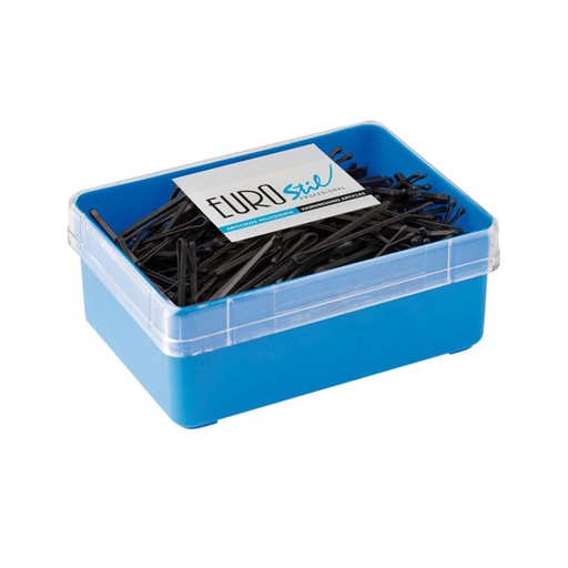 [362621] Eurostil Anti-Deslizante Caja Clips Negro Negro 50mm 1un
