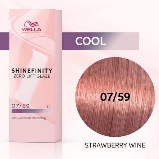 [370916] Wella Shinefinity Zero Lift Glaze Tinte 07-59 Jahodové víno 60ml 1un