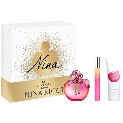 [371872] Nina Ricci Nina Illusion Eau de Parfum Spray 80ml Doos 3 Producten