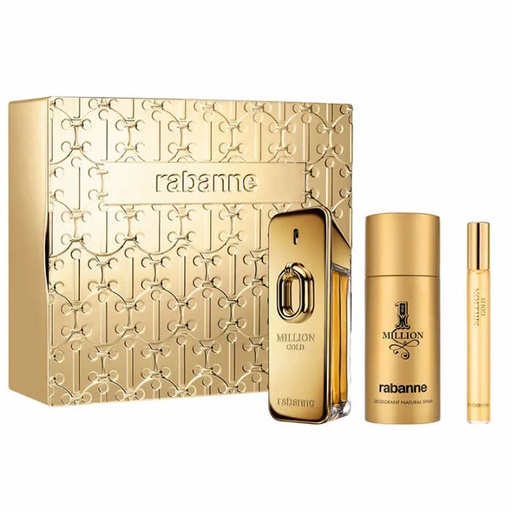 [371878] Rabanne Million Gold Woda perfumowana Intensywny spray 100ml Pudełko 3 produkty