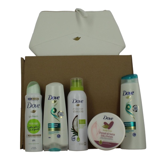 [372360] Dove Go Fresh Crema Suavizante 1u Balsamo 1u Espuma De Coco 1u Crema Corporal Petalos 1u Champu 1u