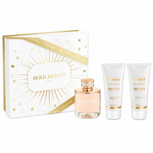 [348626] Boucheron Quatre Femme Eau De Parfum Spray 100ml Box 3 Products