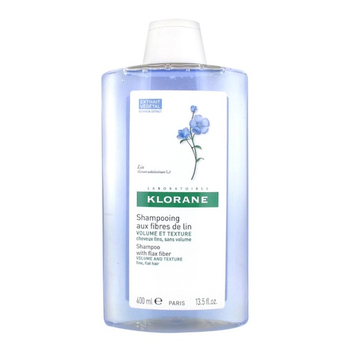 [50540] Klorane Šampon s objemem a texturou lněných vláken 400 ml