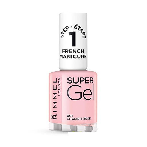[103683] Rimmel London Super Gel prancūziškas manikiūras 091 angliška rožė