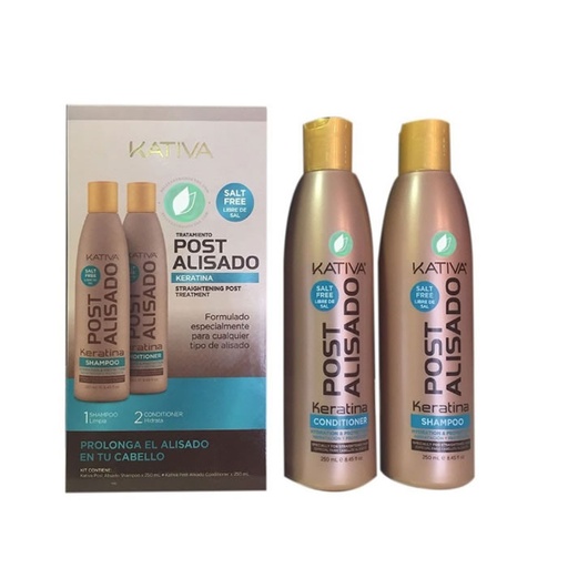 [218603] Šampon za gladke lase Kativa Keratina 250 ml Škatla z 2 izdelki