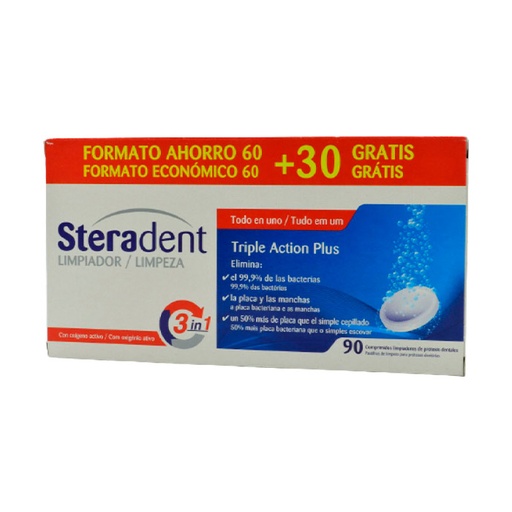 [49754] Steradent Triple Action Plus 90 tabletes