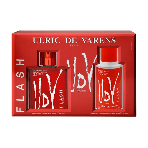 [184318] Ulric De Varens Flash Eau De Toilette Spray 100ml Confezione da 2 Prodotti