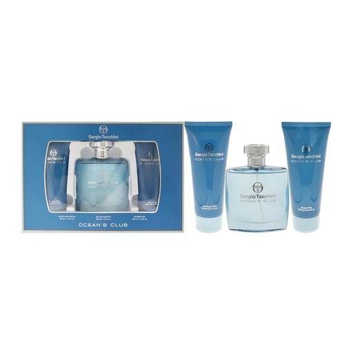 [376220] Sergio Tacchini Ocean's Club Eau De Toilette 100 ml Spray Balsamo toaletna voda po britju 100 ml Gel De Baño 100 ml
