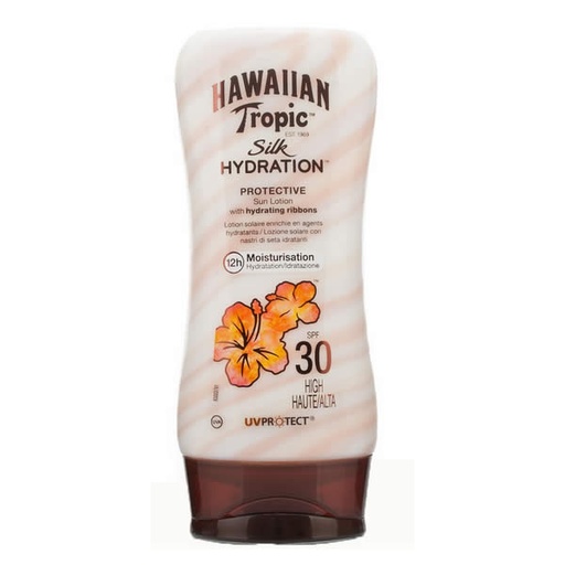 [29809] Hawaiian Tropic Silk Hydration schützende Sonnenlotion Spf30 High 180 ml