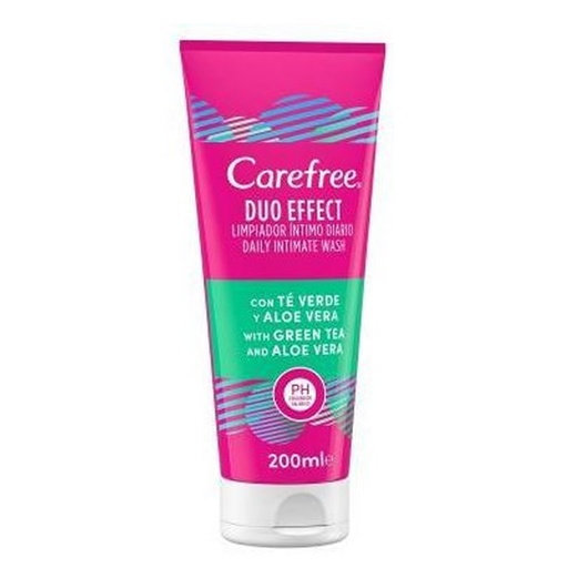 [252783] Carefree Duo Effect intīmais tīrīšanas līdzeklis Green Tea & Aloe Vera 200ml