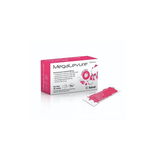 [259069] Megalevure 10 Sticks Sabor Fresa 