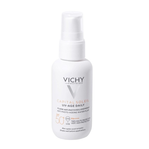 [260758] Vichy Capital Soleil Uv-Age Daily SPF50+ Water Fluid Antifotoaging 40 ml