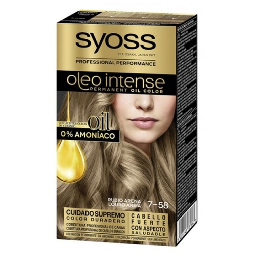[266468] Syoss Oleo Intense Permanent Hårfarve 7-58 Sandblond