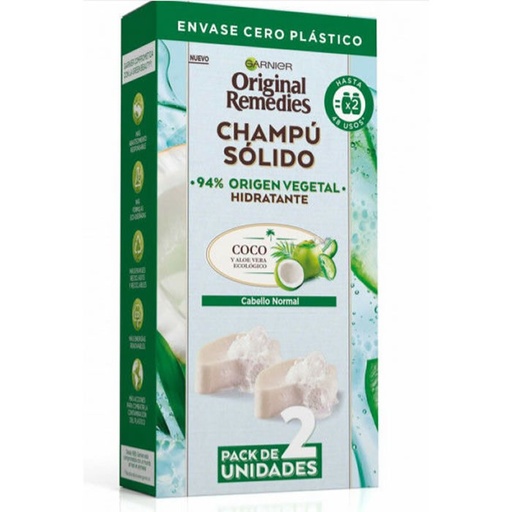 [312785] Garnier Original Remedies Champú Sólido Cabello Normal 2 x 60g