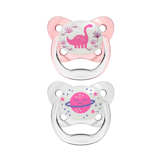 [316262] Dr. Brown's Prevent Night Dudlík Pink T/2 6-18M