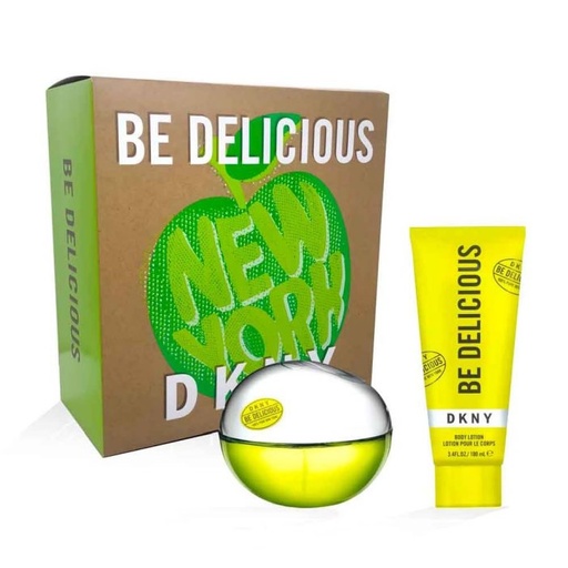 [336709] DKNY Be Delicious Eau De Parfum Spray 100 ml Škatla z 2 izdelki