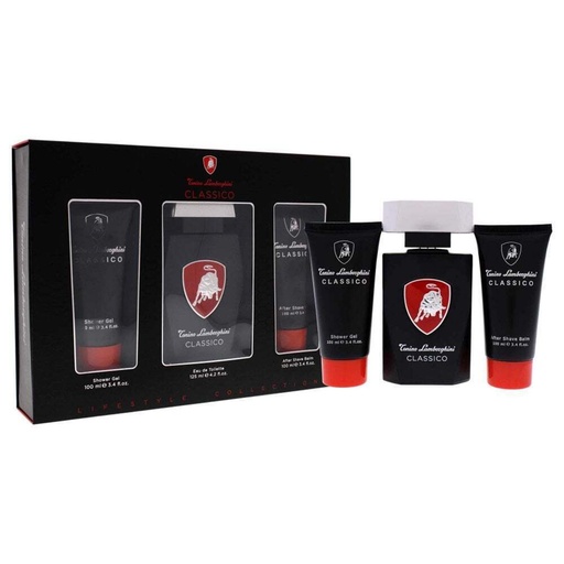 [340792] Tonino Lamborghini Classic Eau De Toilette 125 ml-es spray-gél De Baño 100 ml Balsamo borotválkozás utáni 100 ml