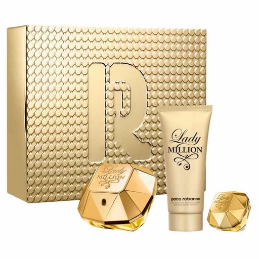 [361492] Paco Rabanne Lady Million Eau de Parfum Spray 80ml кутия 3 продукта