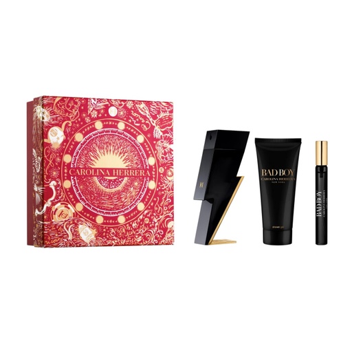 [344355] Carolina Herrera Bad Boy Тоалетна вода спрей 100 ml Кутия 3 продукта 2023