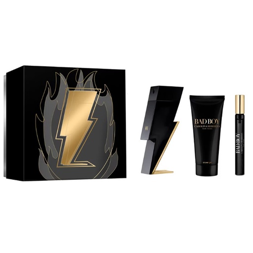 [326121] Carolina Herrera Bad Boy Тоалетна вода спрей 100 ml Кутия 3 продукта