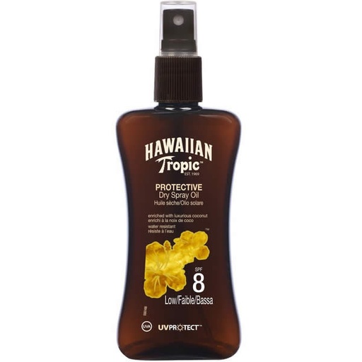 [29805] Hawaiian Tropic Protective Dry Spray Oil Spf8 Low 200ml